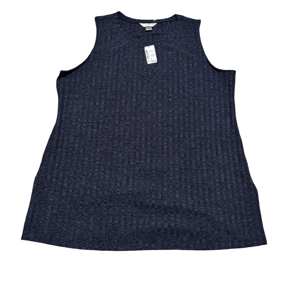 NWT CJ Banks Women's Tank Top Navy Size 23.5 x 32
